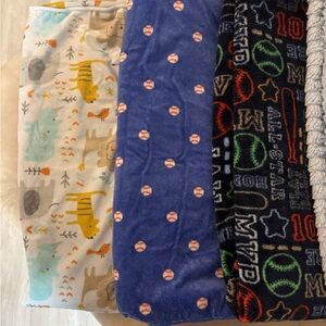 Set of 6 Baby Boy Blankets with Fun Patterns